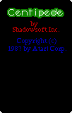 Centipede title screen for Atari Lynx